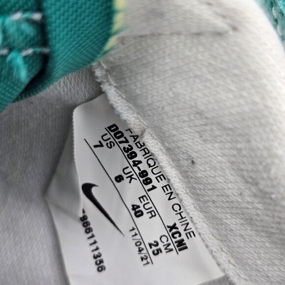 Size 7 - Nike Blazer Low '77 White Dark Green Aqua Black - D07394-991 Leather - Picture 10 of 11